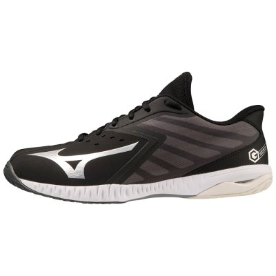Zapatillas Balonmano Mizuno WAVE Gk Hombre Negros / Plateados / Blancos - Chile M529CVURDP